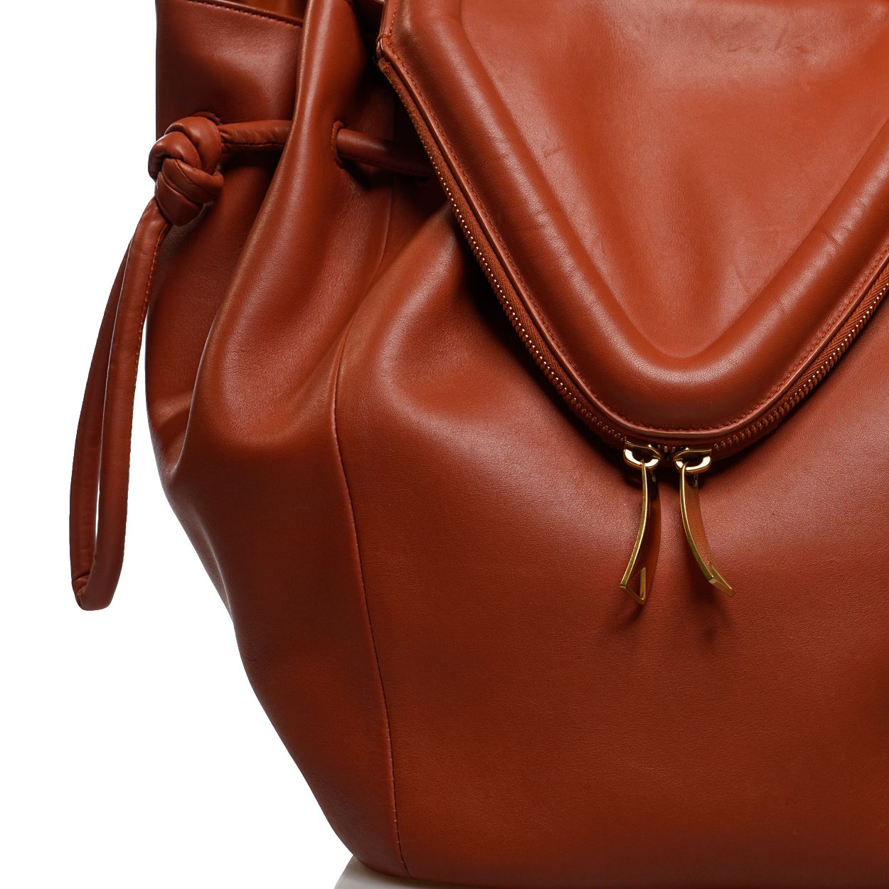 Bottega Veneta - Brick Color Leather Beak Maple Bag